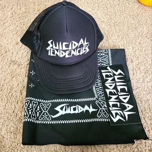 Suicidal Tendencies Hat Bandana Sticker bundle